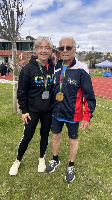 Ana Abeg�o e Manuel Maia, treinadora e atleta